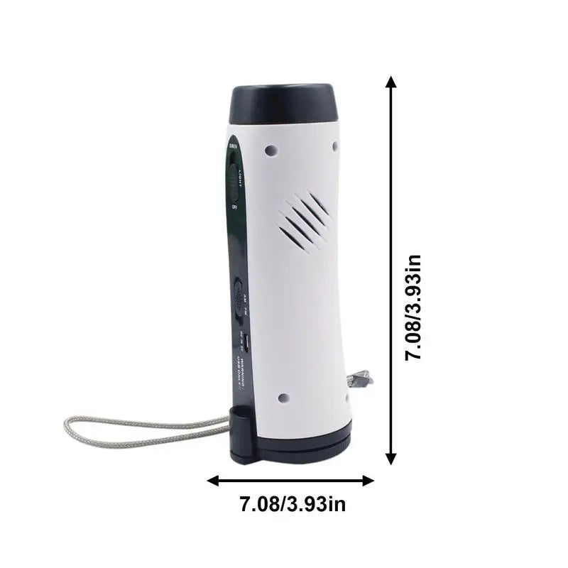Hand Crank Charger Solar Power Hand Crank Light Battery Operated AM/FM Weather Radio Phone Charger Night Fishing Survival Gear