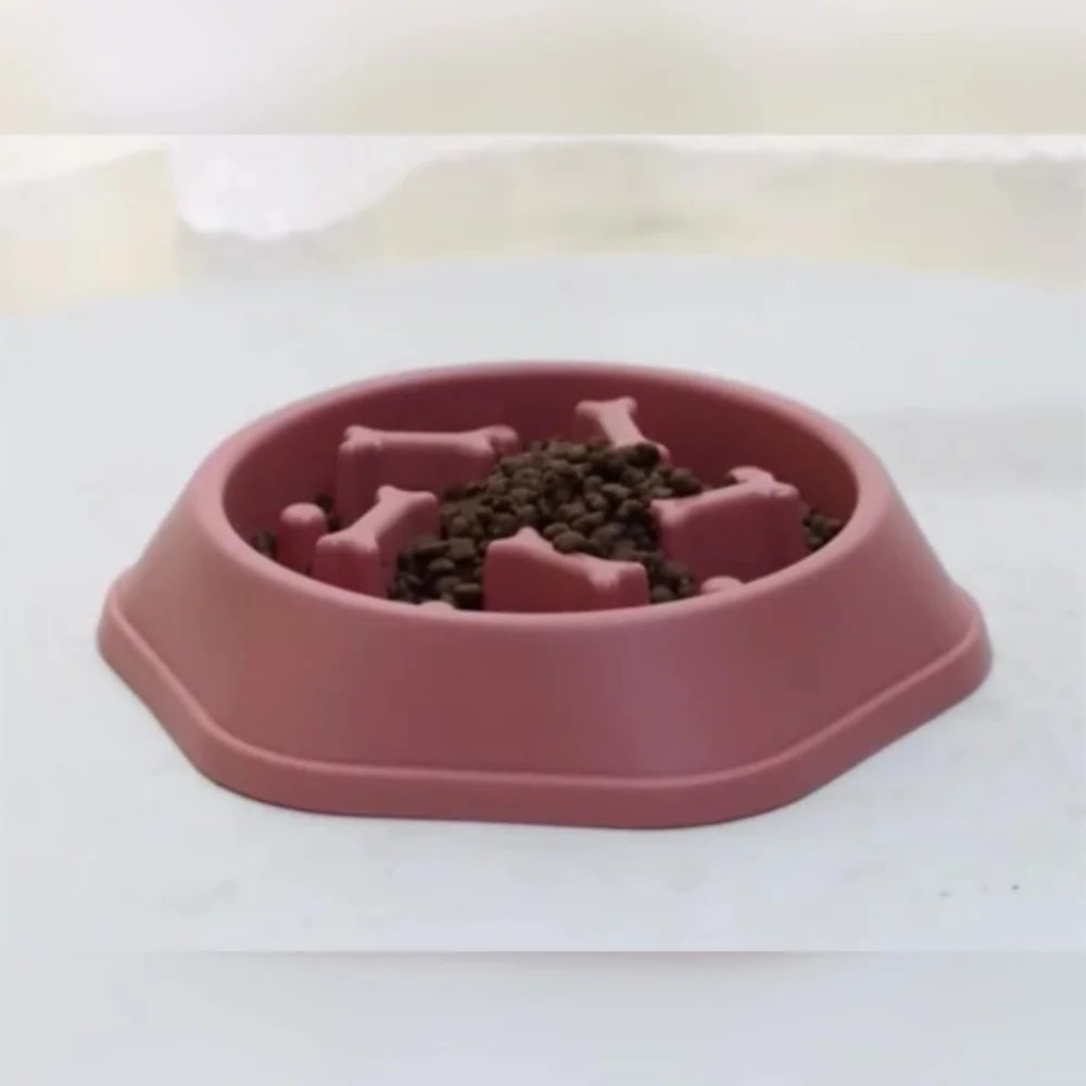 Pet Dog Slow Feeder Bowl Fat Help Healthy Safe PP Bowls Non-slip Anti-choking Puppy Food Container Feeding Bone Dish Bowl