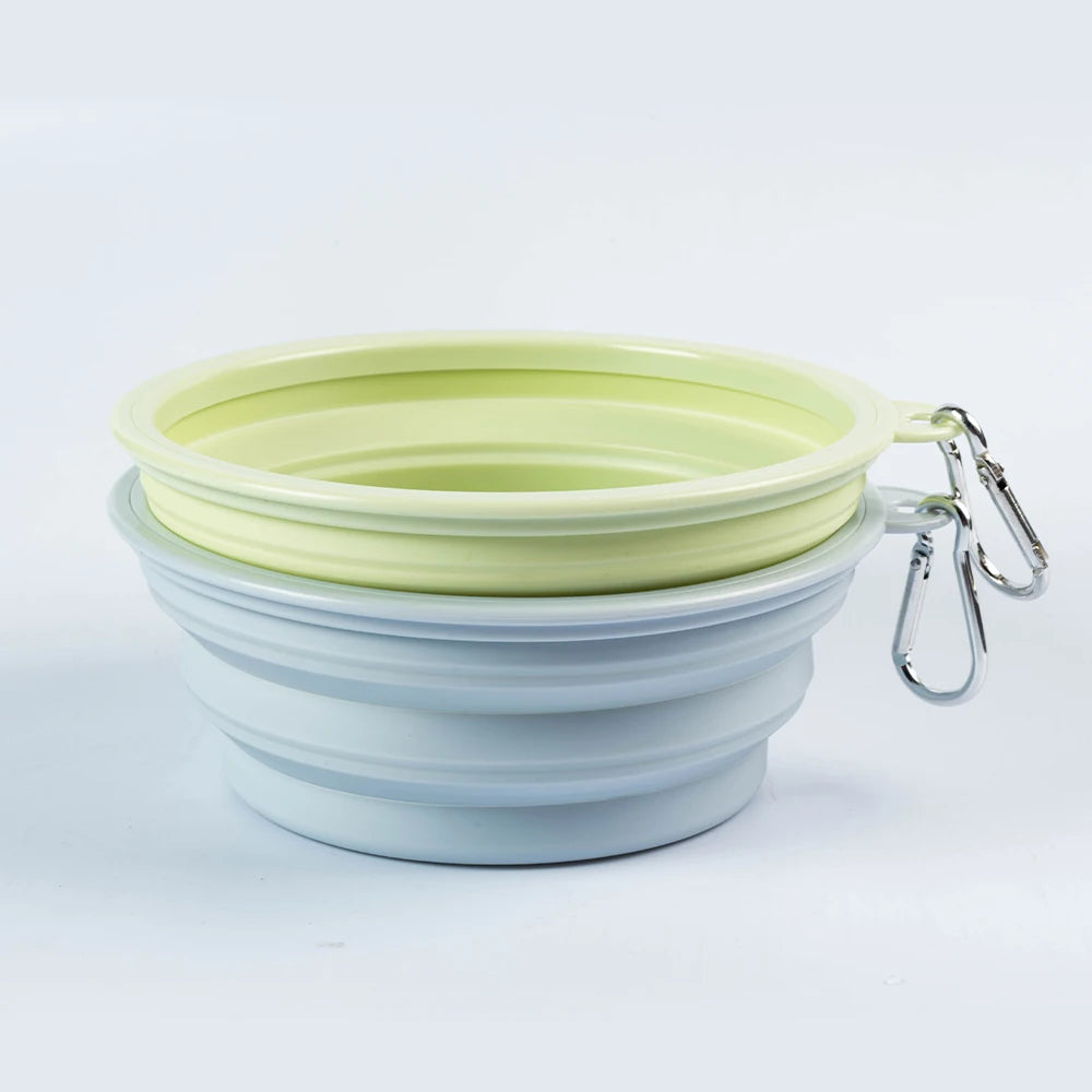Macaron Color Portable Collapsible  Dog Bowl